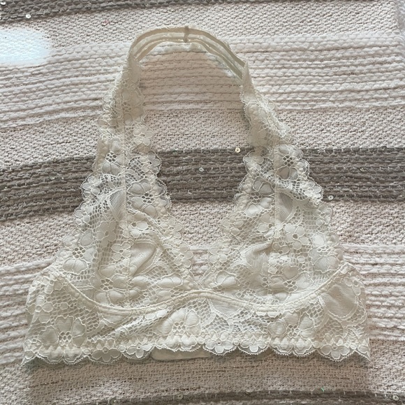 Free People Other - Free People White Halter Bralette